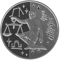 Терези - срібло, 5 гривень (2008)