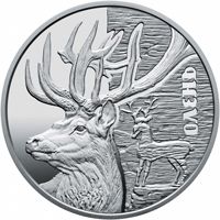 Олень - срібло, 5 гривень (2016)