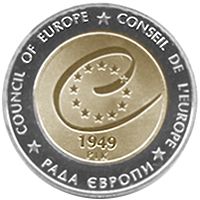 60 років Раді Європи (біметал), 5 гривень (2009)